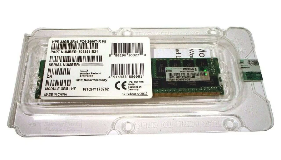 عکس نمونه رم سرور ۳۲ گیگابایت DDR4 — 805351-B21